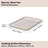 Non-Stick Pro Ceramic Coated Metal Bakeware Quarter Sheet Pan G9