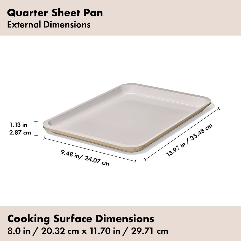 Non-Stick Pro Ceramic Coated Metal Bakeware Quarter Sheet Pan G9