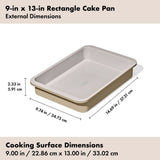 Non-Stick Pro Ceramic Coated Metal Bakeware 9" x 13" Cake Pan X8
