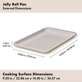 Non-Stick Pro Ceramic Coated Metal Bakeware Jelly Roll Pan B0