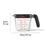 2 Cup Glass Measuring Cup with Lid C6