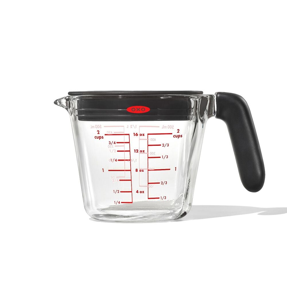 2 Cup Glass Measuring Cup with Lid C6