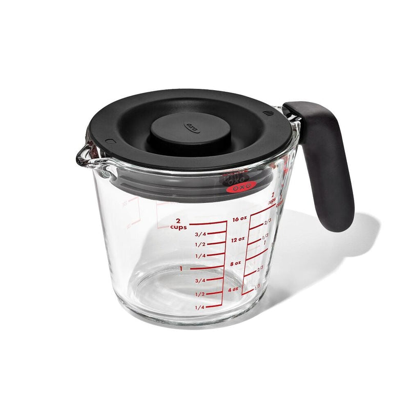 2 Cup Glass Measuring Cup with Lid C6