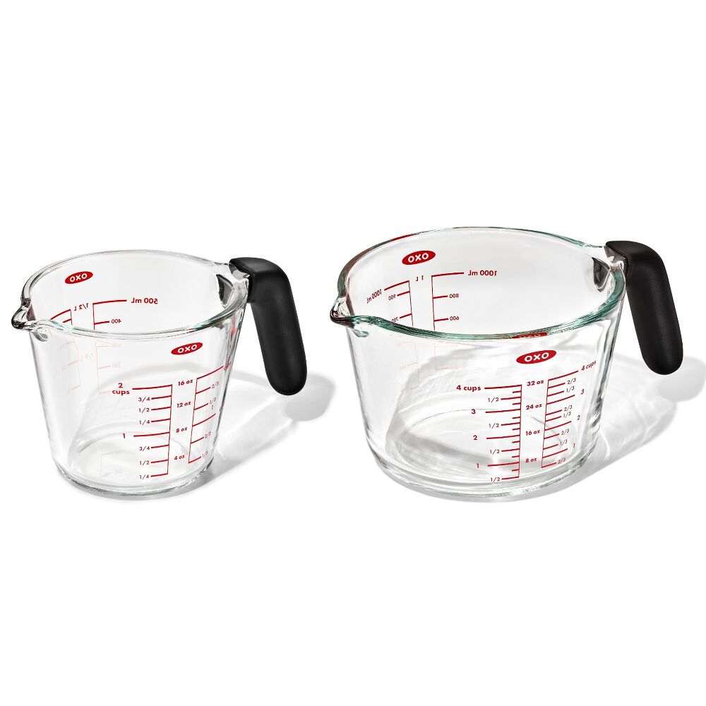 2-Cup and 4-Cup Glass Measuring Cup Set D6