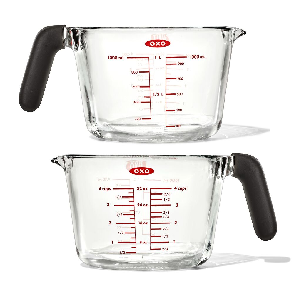 2-Cup and 4-Cup Glass Measuring Cup Set D6