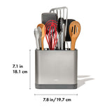 Adjustable Stainless Steel Utensil Holder - Large W4