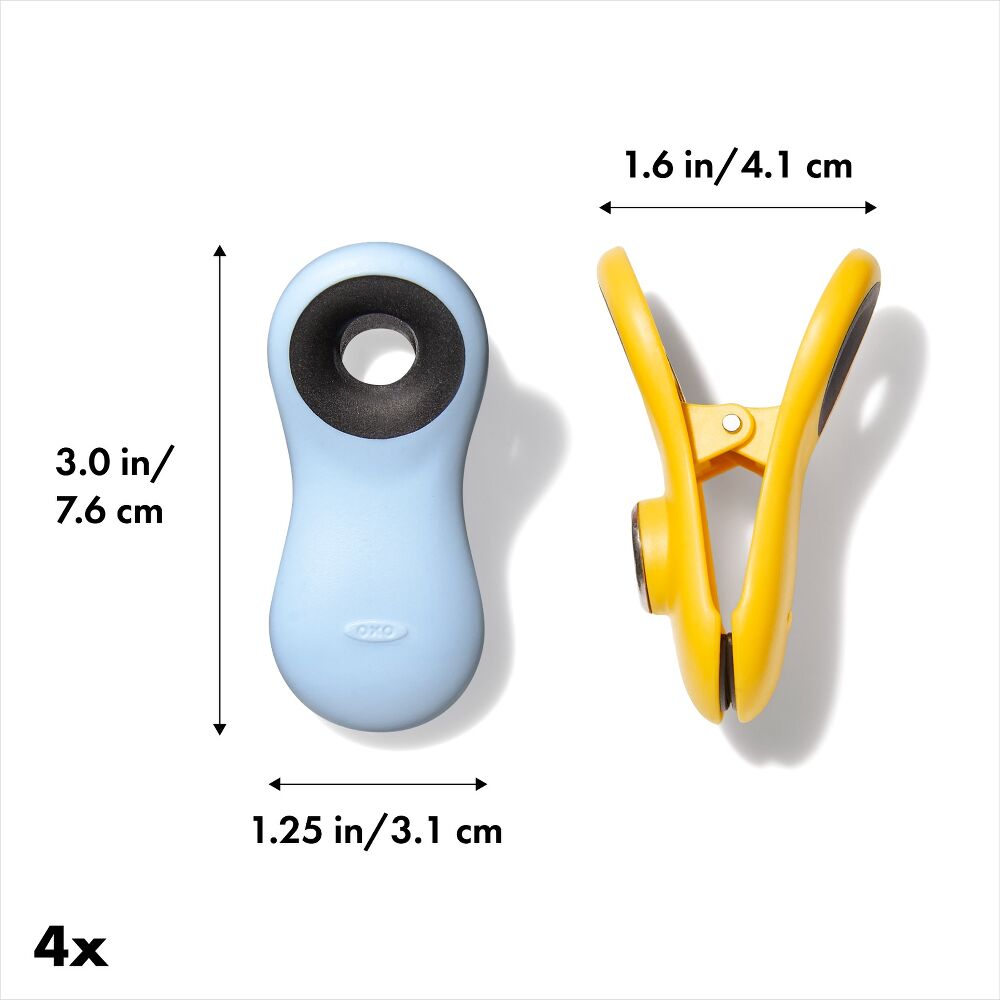 Magnetic All-Purpose Clips - 4-Pack - assorted colors R1