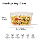 Silicone Reusable Bag - Stand-Up Quart (32 oz) - Oat Q2