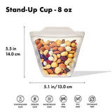 Silicone Reusable Bag - Stand-Up Cup (8 oz) - Oat I6