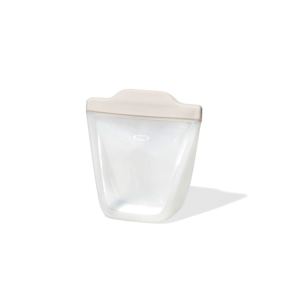 Silicone Reusable Bag - Stand-Up Cup (8 oz) - Oat I6