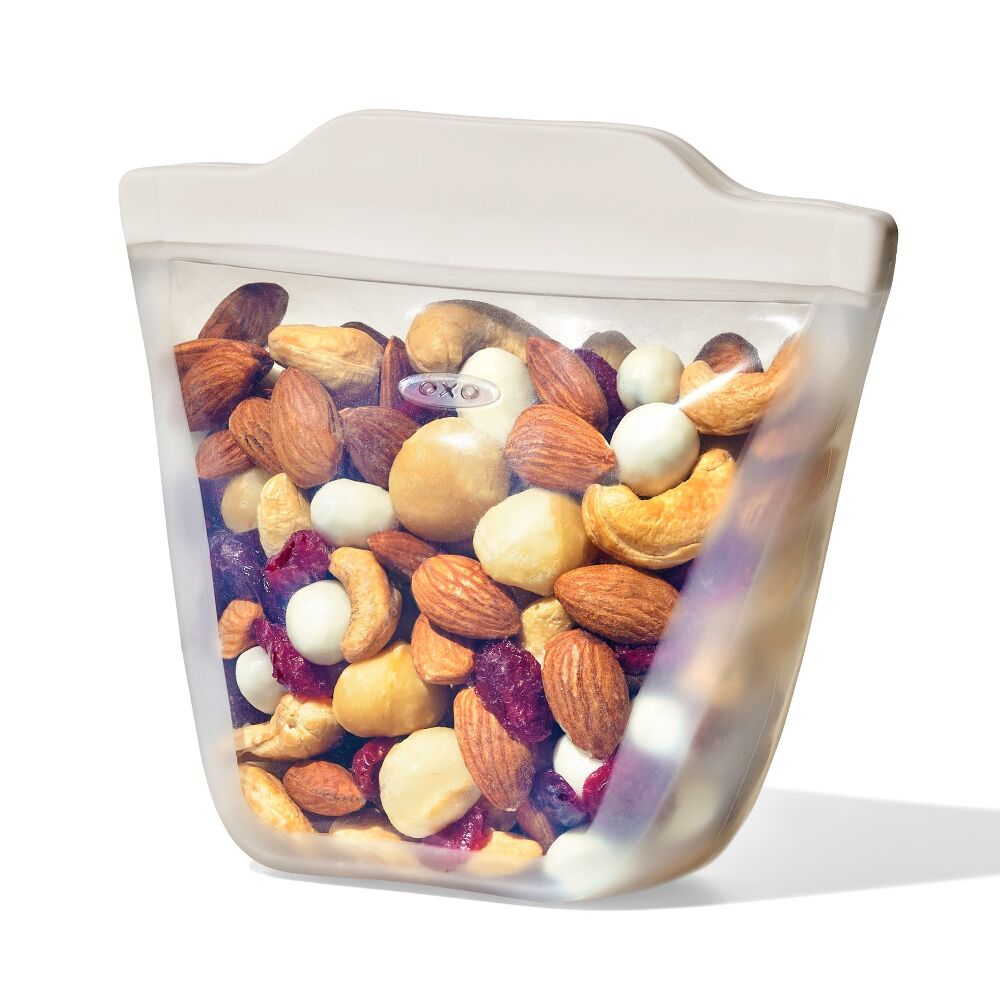 Silicone Reusable Bag - Stand-Up Cup (8 oz) - Oat I6