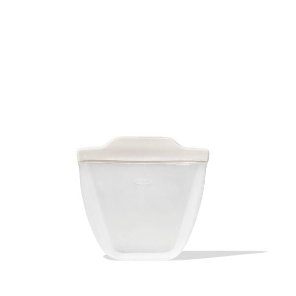 Silicone Reusable Bag - Stand-Up Cup (8 oz) - Oat I6