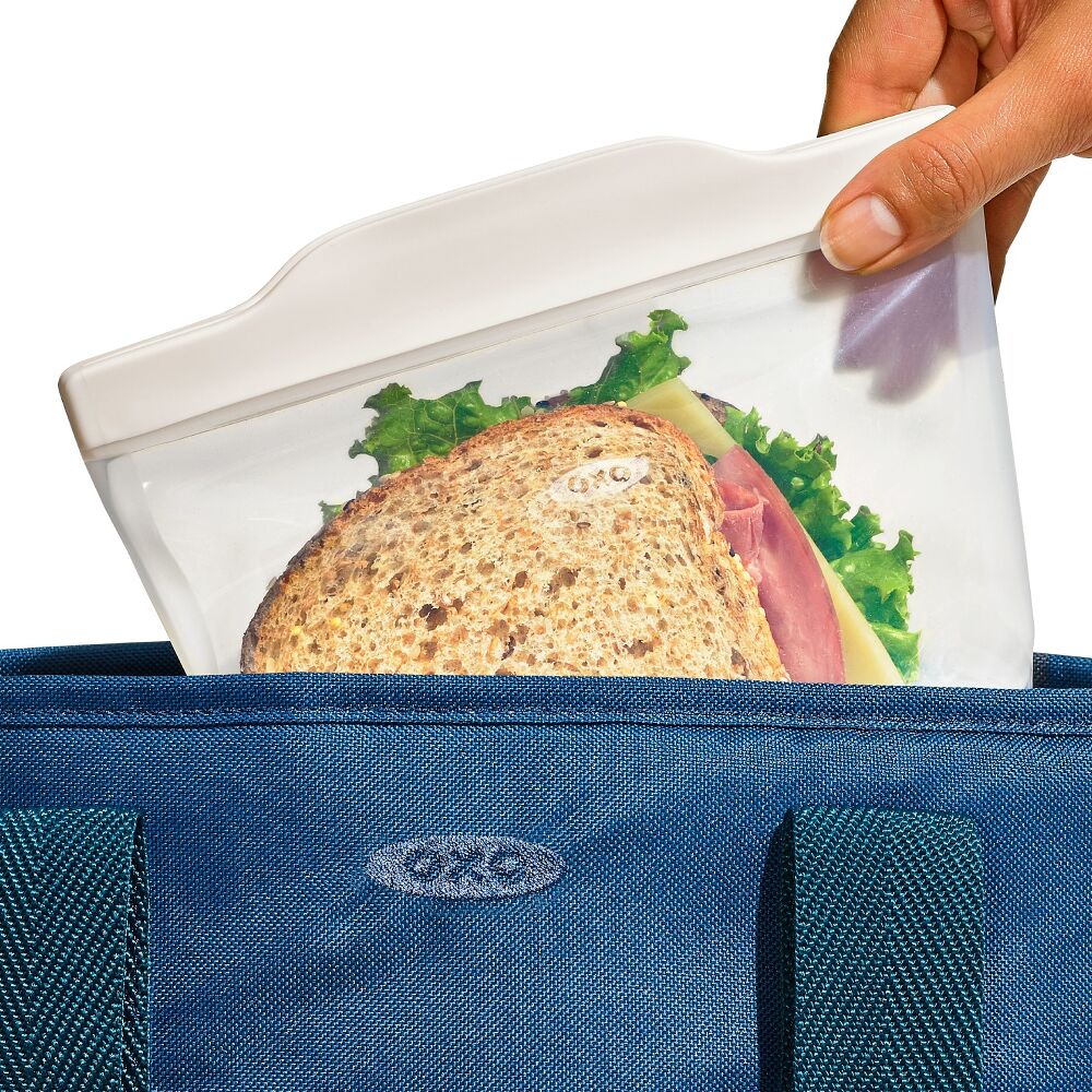 Silicone Reusable Bag - Sandwich Bag (28 oz) - Oat X9