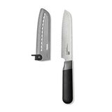 5 in Serrated Utility Knife with Locking Sheath W5