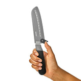 5 in Serrated Utility Knife with Locking Sheath W5