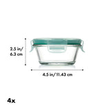 Smart Seal 8-Piece1 Cup Glass Round Container Set U8