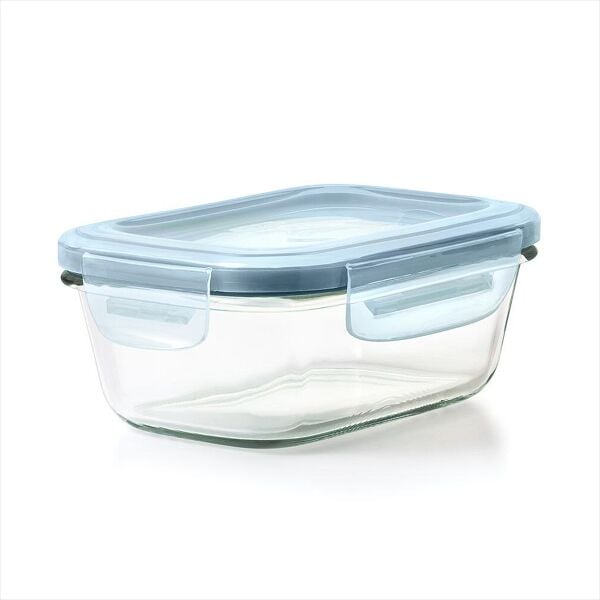 Smart Seal 1.6-Cup Glass Rectangle Container - Arctic Blue R8