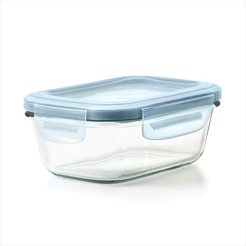 Smart Seal 1.6-Cup Glass Rectangle Container - Arctic Blue R8