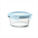 Smart Seal 2-Cup Glass Round Container - Arctic Blue V0