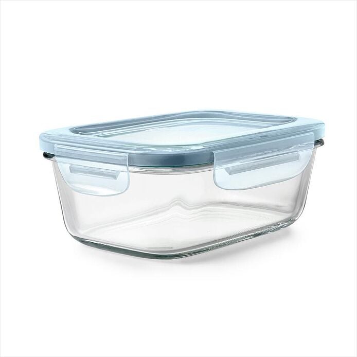 Smart Seal 3.5-Cup Glass Rectangle Container - Arctic Blue G1