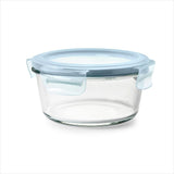 Smart Seal 4-Cup Glass Round Container - Arctic Blue H1