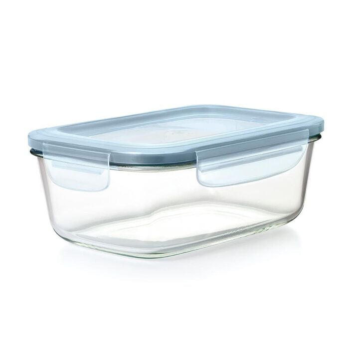 Smart Seal 8-Cup Glass Rectangle Container - Arctic Blue D1