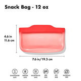 Silicone Reusable Bag - Snack Bag (12 oz) - Watermelon R4