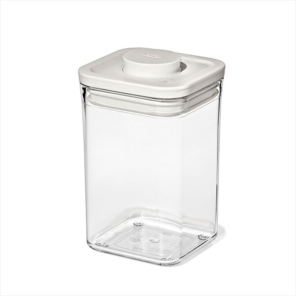 OXO Pet POP Container — Small Square Short — 1.1 Qt/1 L X2