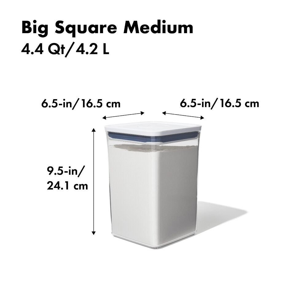 POP Container - Big Square Medium (4.4 Qt/4.2 L) X1