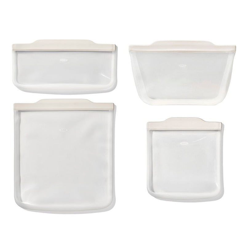 Silicone Bags Bundle - Oat X4