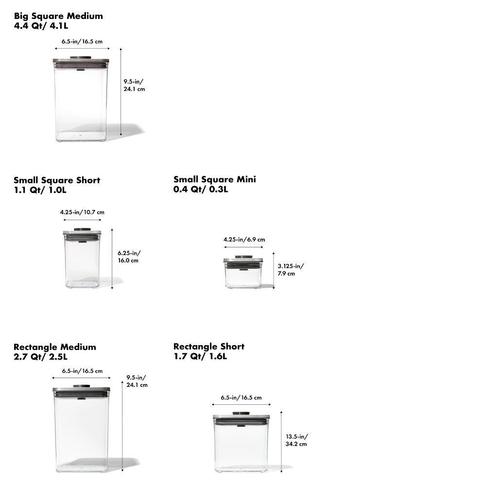 Steel 6-Piece POP Container Set L8