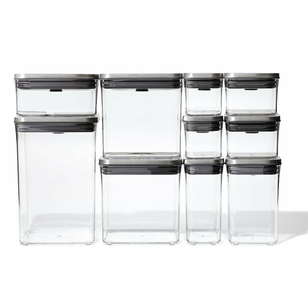 Steel 12-Piece POP Container Set X6