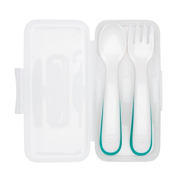 On-the-Go Plastic Fork and Spoon Set with Travel Case G3