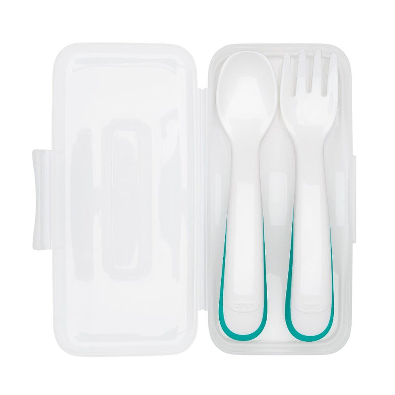 On-the-Go Plastic Fork and Spoon Set with Travel Case G3