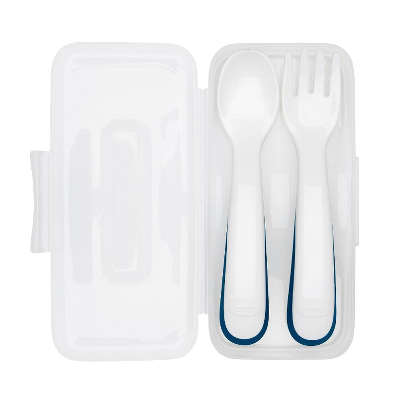On-the-Go Plastic Fork and Spoon Set with Travel Case S9