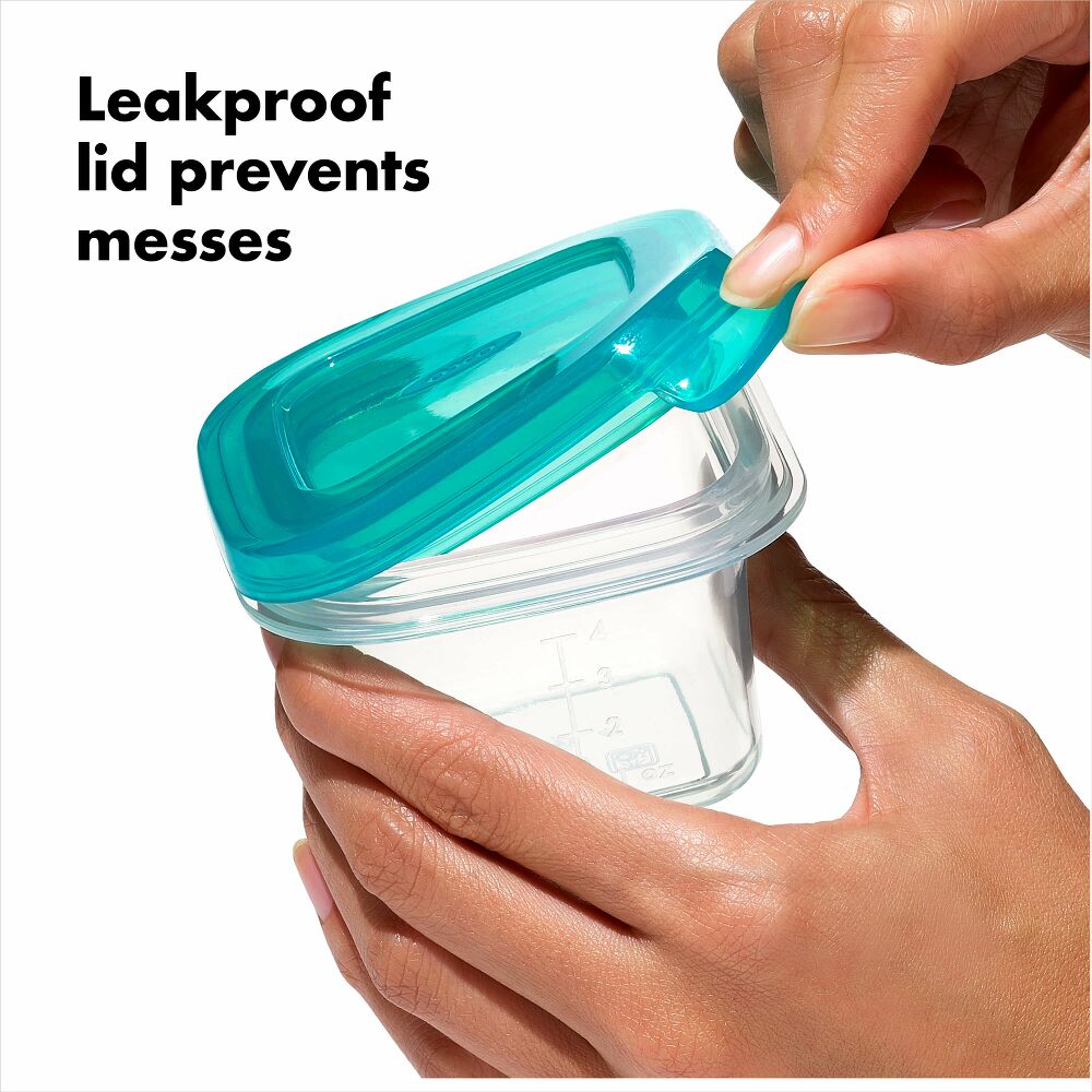 4 oz Baby Blocks™ Silicone Freezer Storage Containers - Tot Teal T8