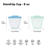 Tot Silicone Reusable Bag - 2-Piece Stand-Up Cup Set M0