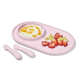 Textured Suction Plate & Spoons Set – 3-Piece H8