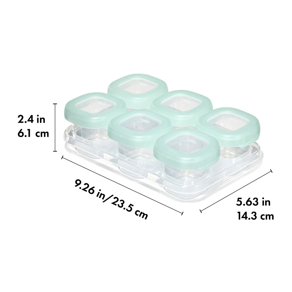 Baby Blocks Food Storage Containers (2 oz) - Opal L4