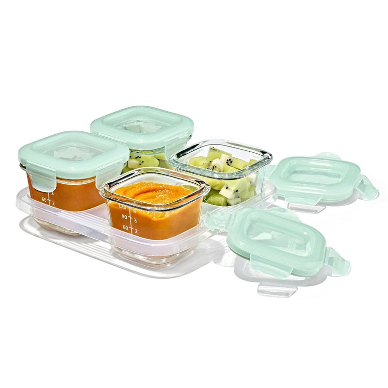 Glass Baby Blocks Food Storage Containers (4 oz) - Opal S6