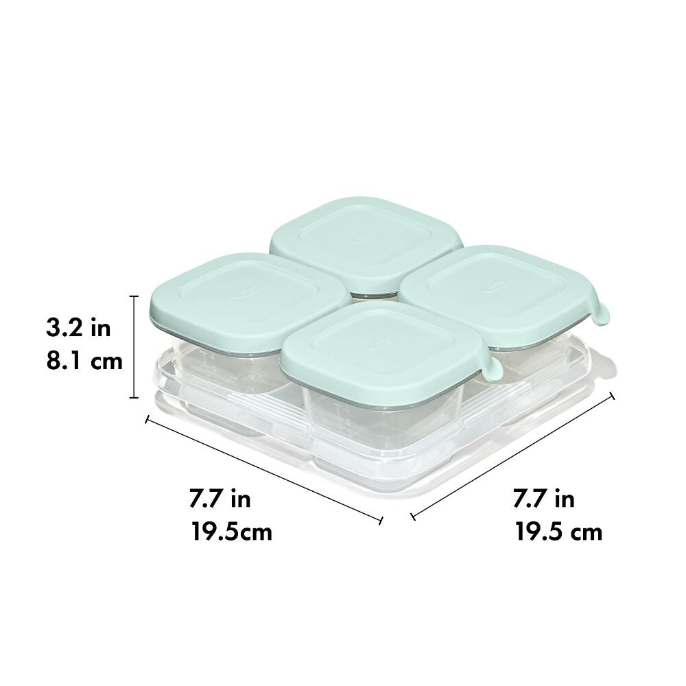 Silicone Baby Blocks Food Storage Containers (4 oz) - Opal K1