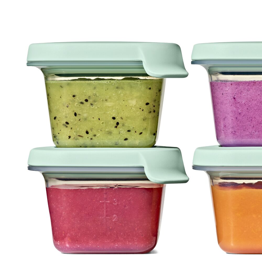 Silicone Baby Blocks Food Storage Containers (4 oz) - Opal K1