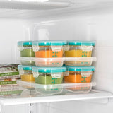 Baby Blocks Glass Food Storage Containers 4 Oz - Tot Teal R3