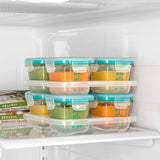 Baby Blocks Glass Food Storage Containers 4 Oz - Tot Teal R3