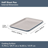 Non-Stick Pro Ceramic Coated Metal Bakeware Half Sheet Pan C4